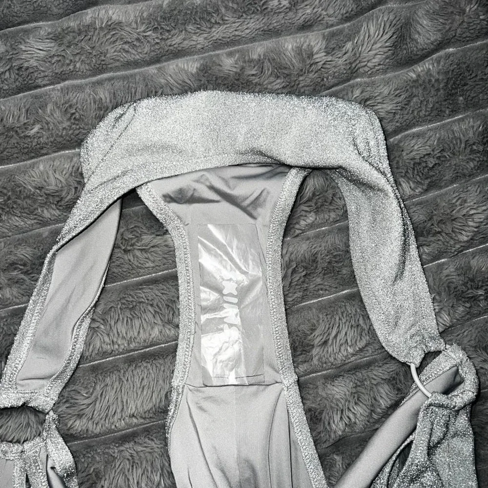 SKIMS‎ Glitter Swim Monokini in Nickel - Size: 3X